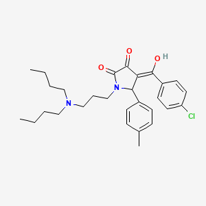 4-(4-chlorobenzoyl)-1-[3-(dibutylamino)propyl]-3-hydroxy-5-(4-methylphenyl)-1,5-dihydro-2H-pyrrol-2-one