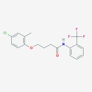 4-(4-chloro-2-methylphenoxy)-N-[2-(trifluoromethyl)phenyl]butanamide