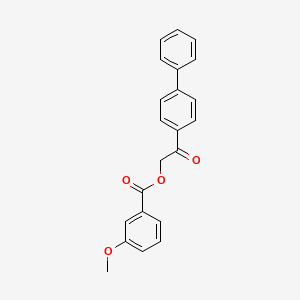 molecular formula C22H18O4 B10894315 2-(Biphenyl-4-yl)-2-oxoethyl 3-methoxybenzoate 