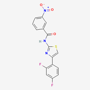 N-[4-(2,4-difluorophenyl)-1,3-thiazol-2-yl]-3-nitrobenzamide