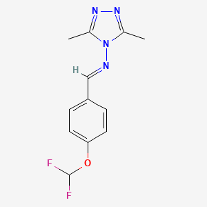 N-{(E)-[4-(difluoromethoxy)phenyl]methylidene}-3,5-dimethyl-4H-1,2,4-triazol-4-amine