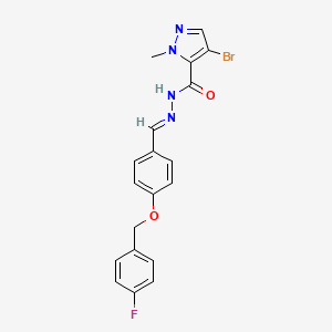 4-bromo-N'-[(E)-{4-[(4-fluorobenzyl)oxy]phenyl}methylidene]-1-methyl-1H-pyrazole-5-carbohydrazide