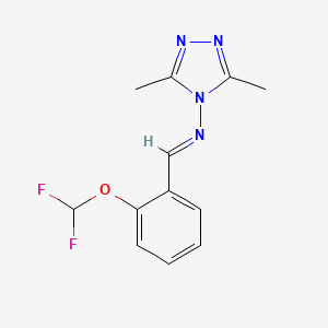 N-{(E)-[2-(difluoromethoxy)phenyl]methylidene}-3,5-dimethyl-4H-1,2,4-triazol-4-amine