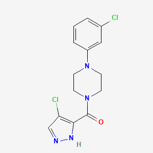 [4-(3-chlorophenyl)piperazin-1-yl](4-chloro-1H-pyrazol-3-yl)methanone