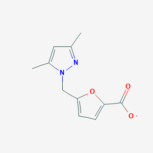 5-[(3,5-dimethyl-1H-pyrazol-1-yl)methyl]furan-2-carboxylate