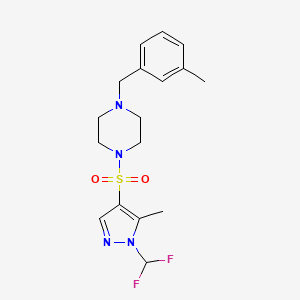 1-{[1-(difluoromethyl)-5-methyl-1H-pyrazol-4-yl]sulfonyl}-4-(3-methylbenzyl)piperazine