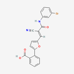 2-(5-{(1E)-3-[(3-bromophenyl)amino]-2-cyano-3-oxoprop-1-en-1-yl}furan-2-yl)benzoic acid