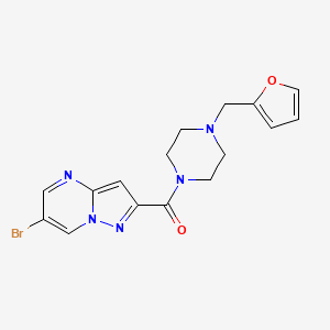 molecular formula C16H16BrN5O2 B10894449 (6-Bromopyrazolo[1,5-a]pyrimidin-2-yl)[4-(furan-2-ylmethyl)piperazin-1-yl]methanone 