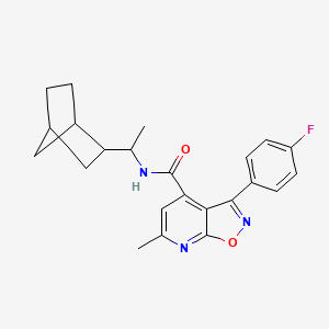 N-[1-(bicyclo[2.2.1]hept-2-yl)ethyl]-3-(4-fluorophenyl)-6-methyl[1,2]oxazolo[5,4-b]pyridine-4-carboxamide