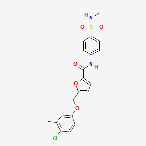 molecular formula C20H19ClN2O5S B10894489 5-[(4-chloro-3-methylphenoxy)methyl]-N-[4-(methylsulfamoyl)phenyl]furan-2-carboxamide 