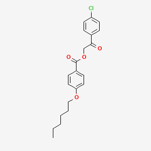 molecular formula C21H23ClO4 B10894521 2-(4-Chlorophenyl)-2-oxoethyl 4-(hexyloxy)benzoate 