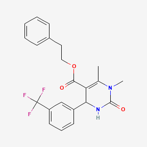 2-Phenylethyl 1,6-dimethyl-2-oxo-4-[3-(trifluoromethyl)phenyl]-1,2,3,4-tetrahydropyrimidine-5-carboxylate