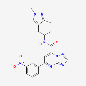 N-[1-(1,3-dimethyl-1H-pyrazol-4-yl)propan-2-yl]-5-(3-nitrophenyl)[1,2,4]triazolo[1,5-a]pyrimidine-7-carboxamide