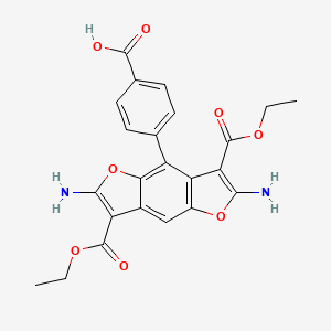 4-[2,6-Diamino-3,7-bis(ethoxycarbonyl)furo[2,3-f][1]benzofuran-4-yl]benzoic acid