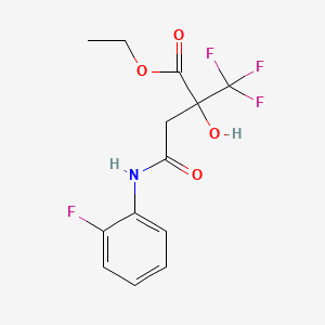 Ethyl 4-[(2-fluorophenyl)amino]-2-hydroxy-4-oxo-2-(trifluoromethyl)butanoate