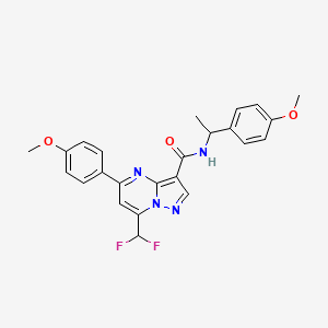 7-(difluoromethyl)-5-(4-methoxyphenyl)-N-[1-(4-methoxyphenyl)ethyl]pyrazolo[1,5-a]pyrimidine-3-carboxamide