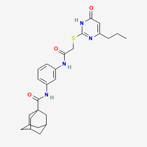 N~1~-[3-({2-[(4-Hydroxy-6-propyl-2-pyrimidinyl)sulfanyl]acetyl}amino)phenyl]-1-adamantanecarboxamide