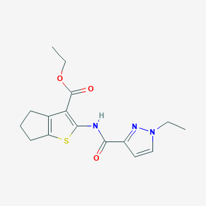 ethyl 2-{[(1-ethyl-1H-pyrazol-3-yl)carbonyl]amino}-5,6-dihydro-4H-cyclopenta[b]thiophene-3-carboxylate