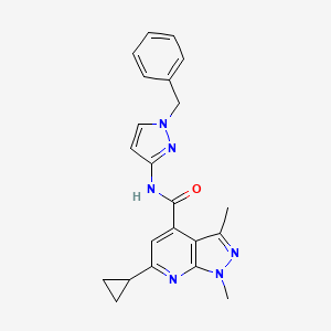 N-(1-benzyl-1H-pyrazol-3-yl)-6-cyclopropyl-1,3-dimethyl-1H-pyrazolo[3,4-b]pyridine-4-carboxamide