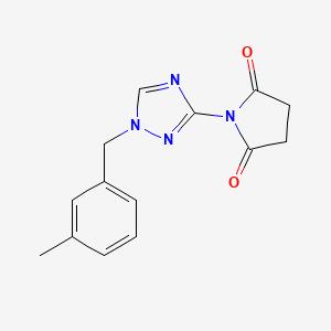 molecular formula C14H14N4O2 B10894673 1-[1-(3-methylbenzyl)-1H-1,2,4-triazol-3-yl]pyrrolidine-2,5-dione 