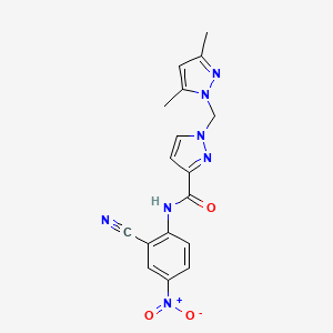 N-(2-cyano-4-nitrophenyl)-1-[(3,5-dimethyl-1H-pyrazol-1-yl)methyl]-1H-pyrazole-3-carboxamide