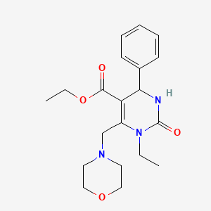 molecular formula C20H27N3O4 B10894689 Ethyl 1-ethyl-6-(morpholinomethyl)-2-oxo-4-phenyl-1,2,3,4-tetrahydro-5-pyrimidinecarboxylate 