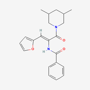 molecular formula C21H24N2O3 B10894733 N-[(1Z)-3-(3,5-dimethylpiperidin-1-yl)-1-(furan-2-yl)-3-oxoprop-1-en-2-yl]benzamide 