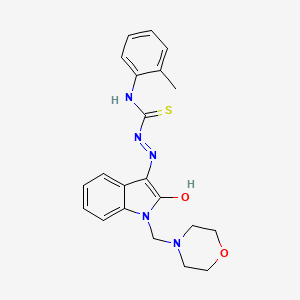 (2E)-N-(2-methylphenyl)-2-[1-(morpholin-4-ylmethyl)-2-oxo-1,2-dihydro-3H-indol-3-ylidene]hydrazinecarbothioamide