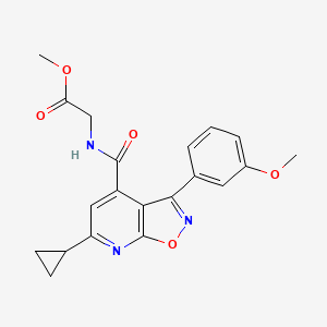 Methyl 2-({[6-cyclopropyl-3-(3-methoxyphenyl)isoxazolo[5,4-B]pyridin-4-YL]carbonyl}amino)acetate