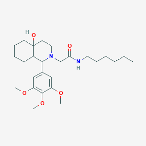 N-hexyl-2-[4a-hydroxy-1-(3,4,5-trimethoxyphenyl)octahydroisoquinolin-2(1H)-yl]acetamide