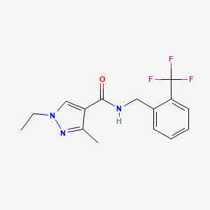 1-ethyl-3-methyl-N-[2-(trifluoromethyl)benzyl]-1H-pyrazole-4-carboxamide