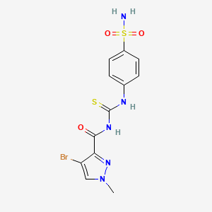 4-bromo-1-methyl-N-[(4-sulfamoylphenyl)carbamothioyl]-1H-pyrazole-3-carboxamide