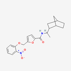 molecular formula C21H24N2O5 B10894789 N-[1-(bicyclo[2.2.1]hept-2-yl)ethyl]-5-[(2-nitrophenoxy)methyl]furan-2-carboxamide 