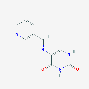 5-{[(Z)-pyridin-3-ylmethylidene]amino}pyrimidine-2,4(1H,3H)-dione