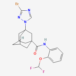 3-(3-Bromo-1H-1,2,4-triazol-1-YL)-N~1~-[2-(difluoromethoxy)phenyl]-1-adamantanecarboxamide