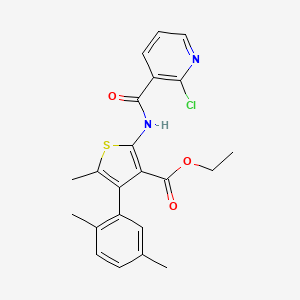 Ethyl 2-{[(2-chloropyridin-3-yl)carbonyl]amino}-4-(2,5-dimethylphenyl)-5-methylthiophene-3-carboxylate