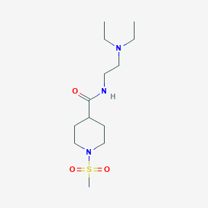 molecular formula C13H27N3O3S B10894875 N-[2-(diethylamino)ethyl]-1-(methylsulfonyl)piperidine-4-carboxamide 