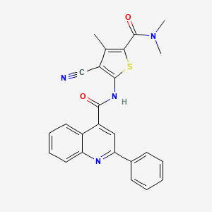 N-[3-cyano-5-(dimethylcarbamoyl)-4-methylthiophen-2-yl]-2-phenylquinoline-4-carboxamide