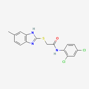 N-(2,4-dichlorophenyl)-2-[(5-methyl-1H-benzimidazol-2-yl)sulfanyl]acetamide