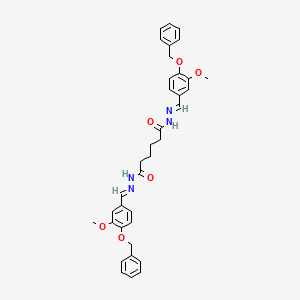 N'~1~,N'~6~-bis{(E)-[4-(benzyloxy)-3-methoxyphenyl]methylidene}hexanedihydrazide