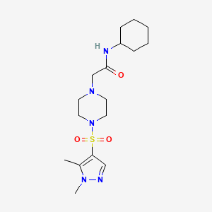 N-cyclohexyl-2-{4-[(1,5-dimethyl-1H-pyrazol-4-yl)sulfonyl]piperazin-1-yl}acetamide