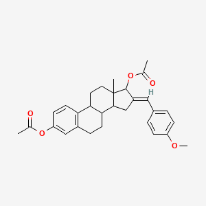 molecular formula C30H34O5 B10894982 (16E)-16-(4-methoxybenzylidene)estra-1(10),2,4-triene-3,17-diyl diacetate 