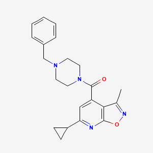 (4-Benzylpiperazin-1-yl)(6-cyclopropyl-3-methyl[1,2]oxazolo[5,4-b]pyridin-4-yl)methanone