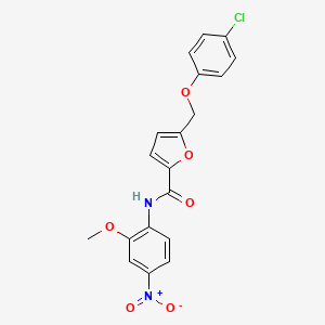 molecular formula C19H15ClN2O6 B10895001 5-[(4-chlorophenoxy)methyl]-N-(2-methoxy-4-nitrophenyl)furan-2-carboxamide 