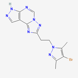 2-[2-(4-bromo-3,5-dimethyl-1H-pyrazol-1-yl)ethyl]-7H-pyrazolo[4,3-e][1,2,4]triazolo[1,5-c]pyrimidine