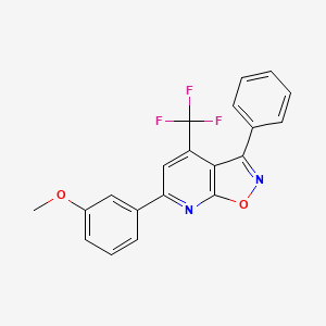 6-(3-Methoxyphenyl)-3-phenyl-4-(trifluoromethyl)[1,2]oxazolo[5,4-b]pyridine