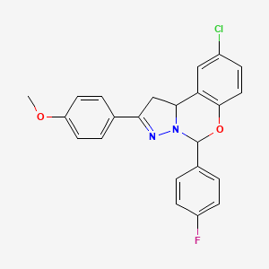 9-Chloro-5-(4-fluorophenyl)-2-(4-methoxyphenyl)-5,10b-dihydro-1H-benzo[e]pyrazolo[1,5-c][1,3]oxazine