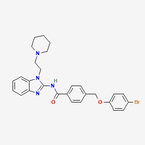 4-[(4-bromophenoxy)methyl]-N-{1-[2-(piperidin-1-yl)ethyl]-1H-benzimidazol-2-yl}benzamide