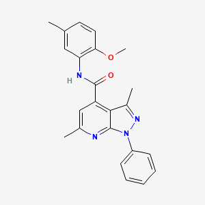 N-(2-methoxy-5-methylphenyl)-3,6-dimethyl-1-phenyl-1H-pyrazolo[3,4-b]pyridine-4-carboxamide