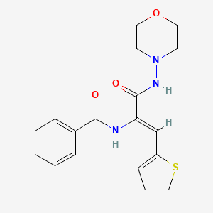 N-[(1Z)-3-(morpholin-4-ylamino)-3-oxo-1-(thiophen-2-yl)prop-1-en-2-yl]benzamide